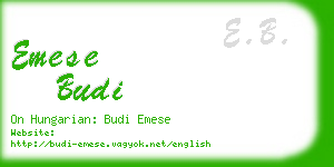 emese budi business card